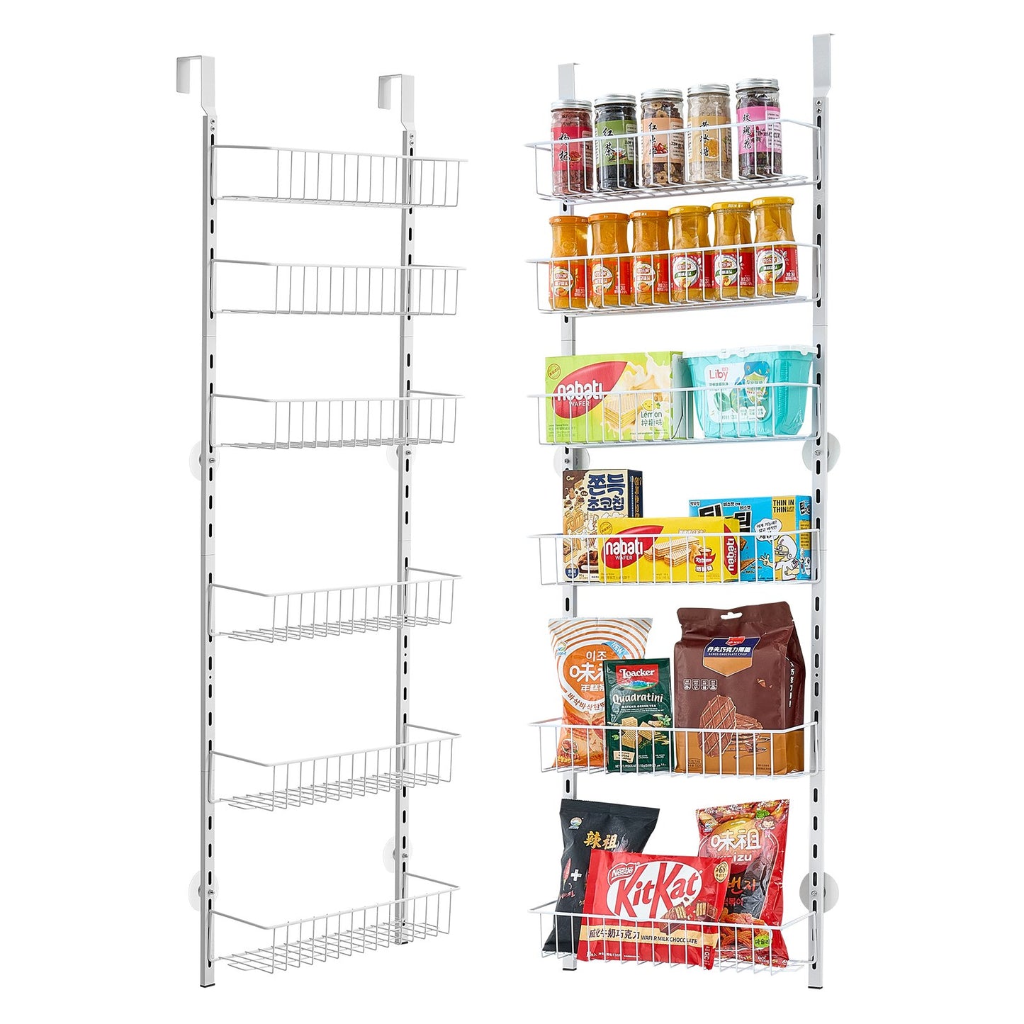 6-Tier Over-The-Door Pantry Organizer Rack