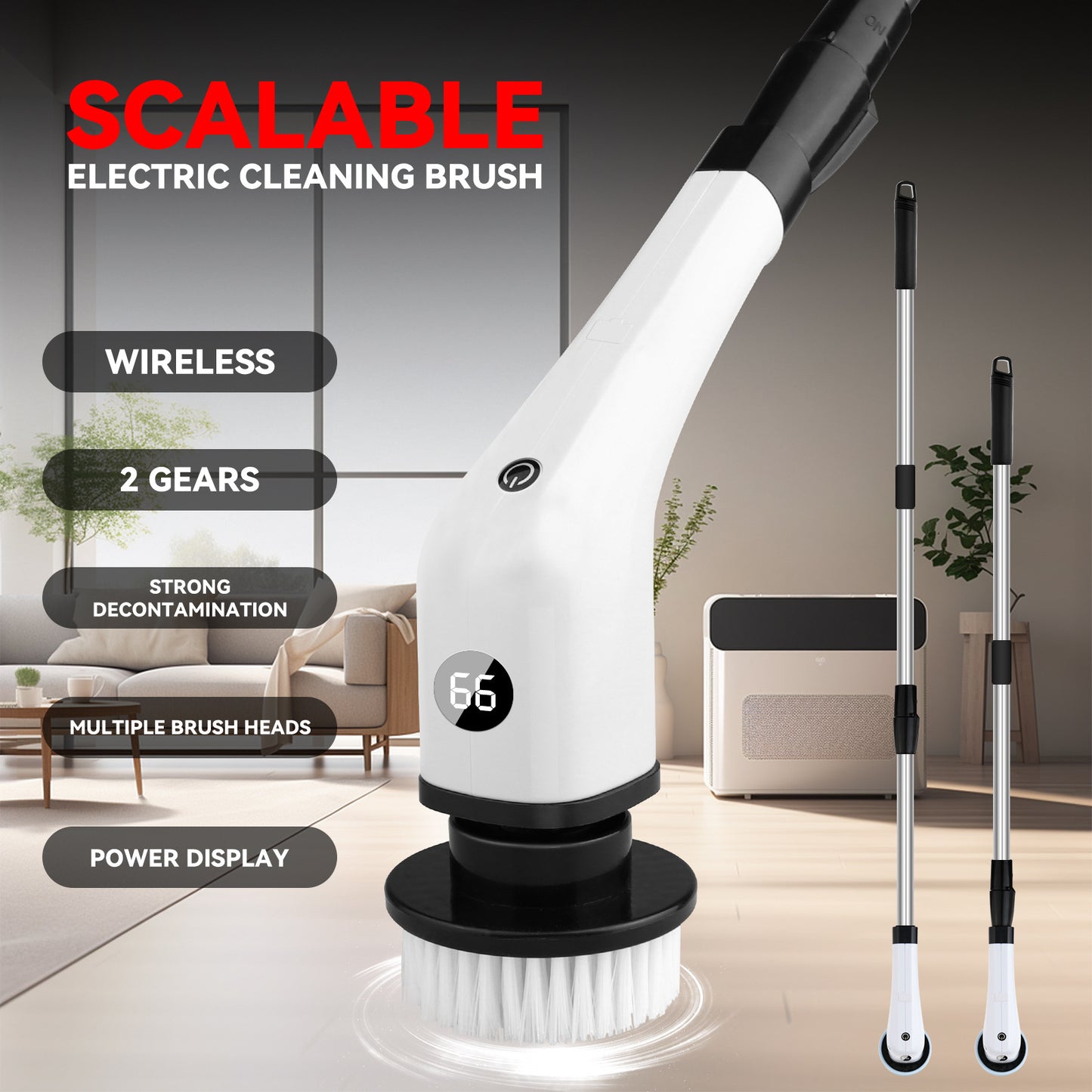 7-in-1 Cordless Electric Scrubber for Bathroom Cleaning
Powerful Electric
